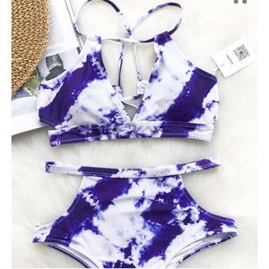 Cupshe Azure Sea Tie-dye Bikini Set